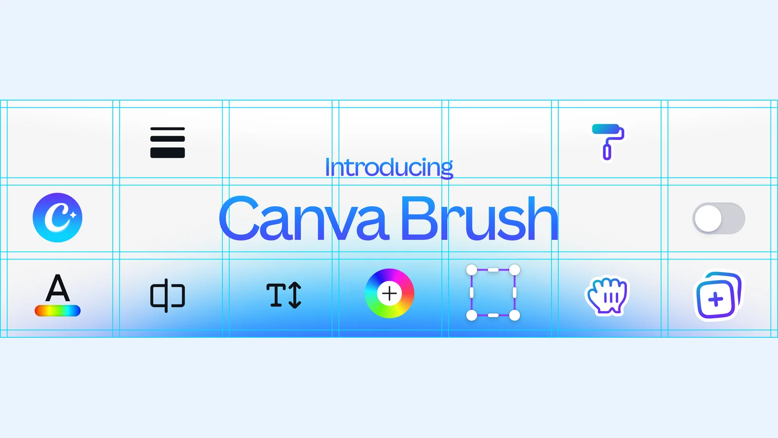 Banner de Canva Brush publicado por Canva, con el nombre del modelo y controles de edición